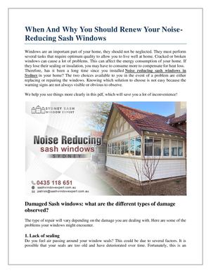 When And Why You Should Renew Your Noise-Reducing Sash Windows