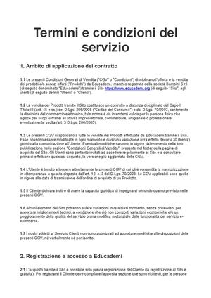 Termini Di Servizio Sito Educademi