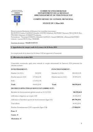 2025 03 05 Cr Conseil Municipal