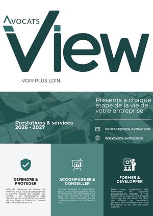 Calaméo - Plaquette 2026 2027 View Avocats