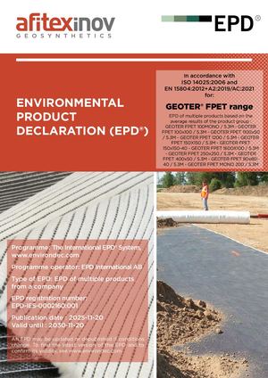 Environmental Product Declaration - GEOTER FPET