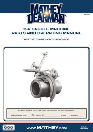 MD Manual 1SA Saddle Machine