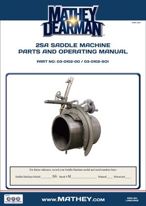 MD Manual 2SA SADDLE MACHINE