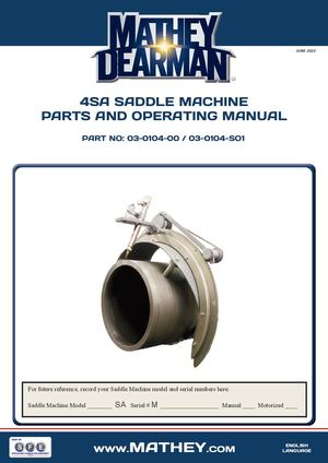 MD Manual 4SA SADDLE MACHINE