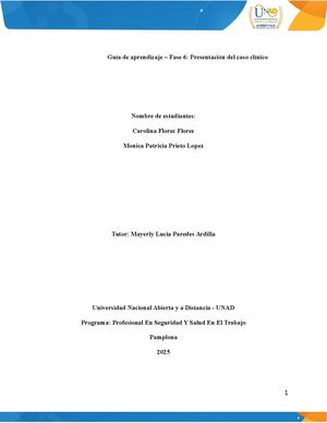 Fase 6 Presentación Del Caso Clínico Normas Apa 7 Edi 1