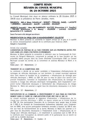 6 Compte Rendu Du Conseil Municipal Du 28 Octobre 2025