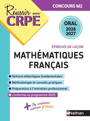 CRPE Français-Maths Admission Concours M2 oral 2026-2027