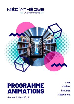 Programme Médiatheque La Bruffière - Janvier à Mars 2026