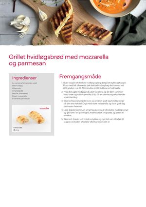 Grillet hvidløgsbrød med mozzarella og parmesan