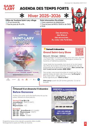 Programme des animations