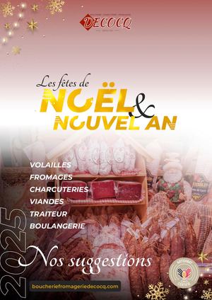 Dépliant Fêtes 2025 - Boucherie Fromagerie Decocq