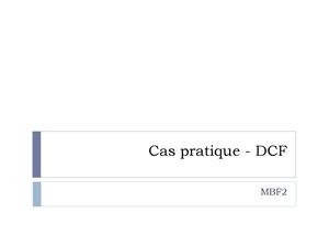 Cas Pratique DCF
