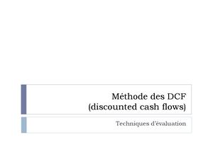 Méthode des DCF