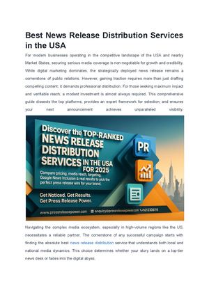 Best News Release Distribution Services Usa 2025 – Ranked