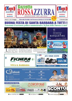 Gazzetta Rossazzurra 3 12 2025 Anno X N 24