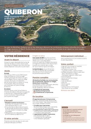 Catalogue Ccgpf Fiche Centre Vacances Quiberon 2026