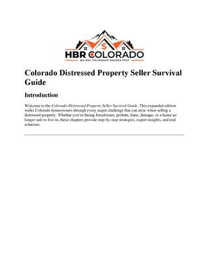 Colorado Distressed Property Seller Survival Guide