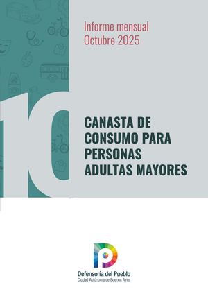 Canasta De Consumo Para Personas Adultas Mayores Informe Mensual Octubre2025