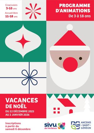 Programme d'animations - Vacances de Noël 2025
