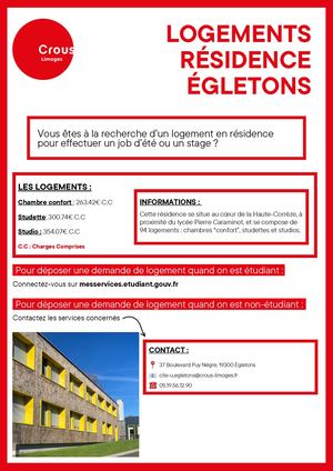 Logements Résidence Égletons