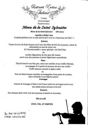 Menu de la Saint-Sylvestre - Ristorante Enoteca Italiana