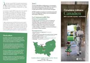 Flyer Francais Visite Cimetiere Canadien Reviers Beny Sur Mer