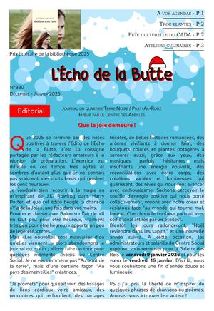 Echo de la Butte Décembre_Janvier 2026