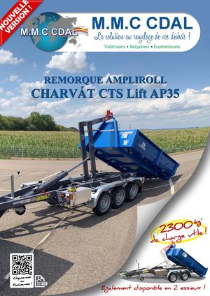 CHARVAT CTS - Remorque ampliroll AP35 - Porte caisson 3T5 classe 1