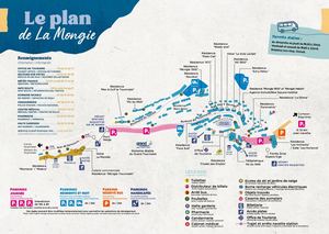 Plan de station de La Mongie & plan des sentiers raquettes - Grand Tourmalet