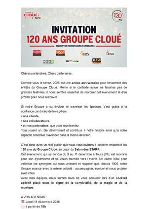 GC & Fournisseurs - 120 ans Groupe Cloué