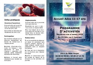 Accueil de Loisirs Ados : Livret Fin Année 2025