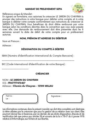 Mandat Sepa Jardin Cheyran 1