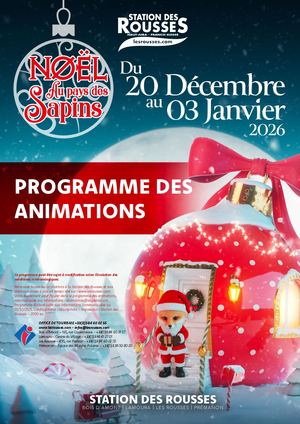 Programme des animations "Noël au pays des Sapins"
