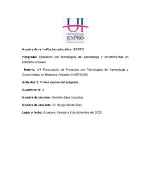Act2 Avance Del Proyecto Tac