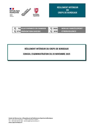 Réglement Intérieur Creps Bordeaux - 13.12.2024