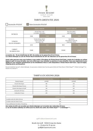 Tarifs Champions Course FR