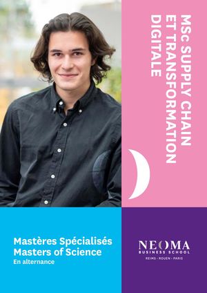 Brochure MSc Supply Chain et Transformation Digitale