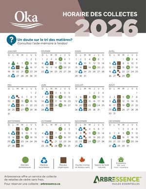 Calendrier Des Collectes Oka 2026 Fr