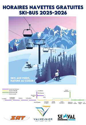 Ski Bus VALMEINIER Horaire Client 2025 26 Prop Verticale V041225