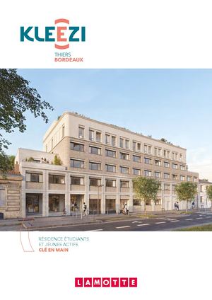 KLEEZI | Bordeaux Thiers à Bordeaux (33) - Résidence étudiante et jeunes actifs - Lamotte