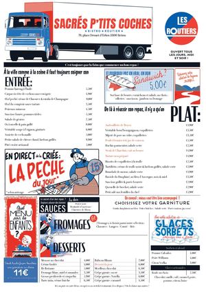 Les Sacrés P'tits Coches Menu Hiver 2025