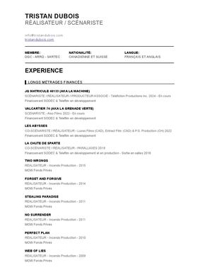 VF Tristan Dubois CV 2025