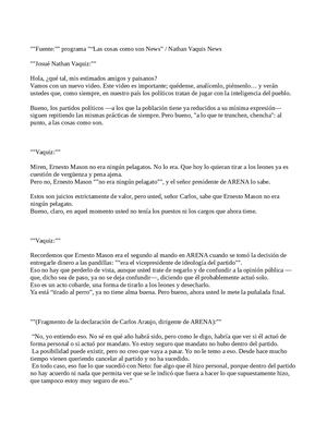 Arena Y Fmln Cancelacion Declaracion