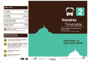 Horaires de Bus Pontorson Mont Saint Michel