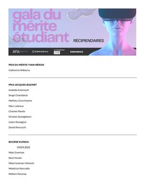 Recipiendaires 2025 Partie 2
