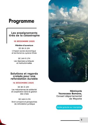 Programme Mayotte à l'épreuve de Chido