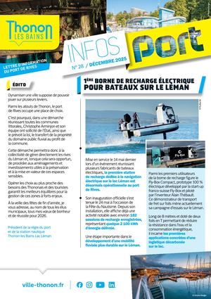 Lettre Infos Port Décembre 2025