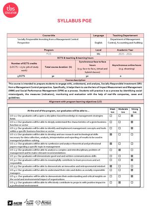 Socially Responsible Investing