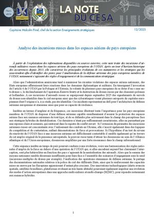 HORS SÉRIE - Analyse des incursions russes dans les espaces aériens de pays européens
