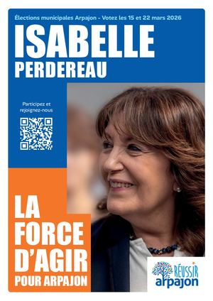 Lettre de Candidature Isabelle Perdereau élections municipales Arpajon mars 2026